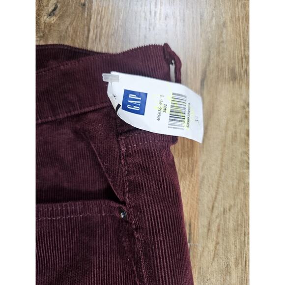 Gap 70s Flare Corduroy Pants Size 18 R High Rise Patch Pocket Wine NWT Wide Leg - Picture 2 of 9
